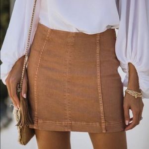 ✨ Kirby Cove Cotton Mini Skirt - Ginger (Vici)